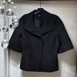 Tribal Black Textured Women's Blazer